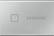 Front. Samsung - T7 Touch 500GB External USB 3.2 Gen 2 Portable SSD with Hardware Encryption - Silver.
