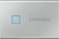 Alt View Zoom 1. Samsung - Portable T7 Touch 2TB External USB 3.2 Gen 2 Portable Solid State Drive with Hardware Encryption - Silver.