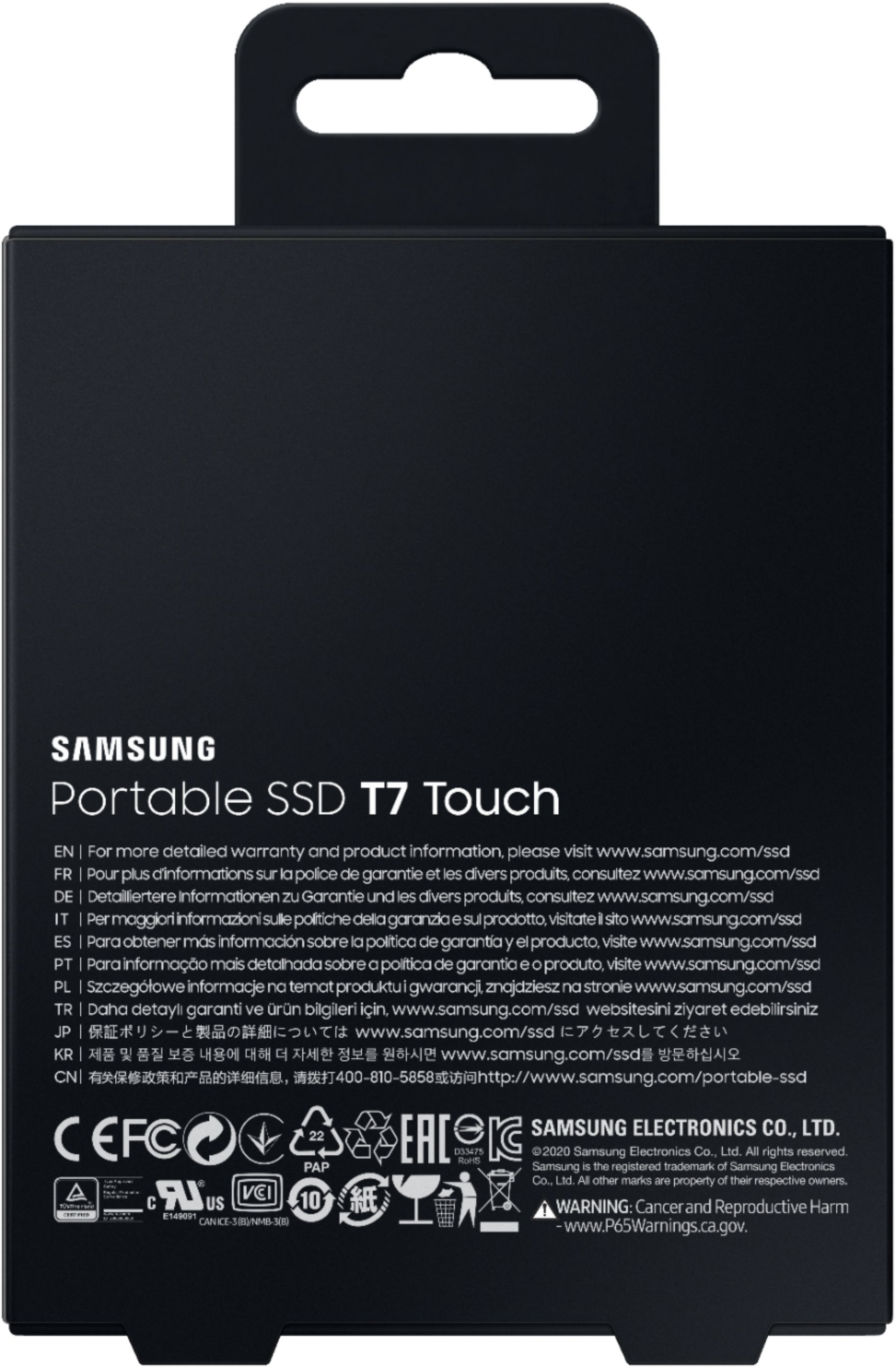 Samsung T7 Touch 2To Black (MU-PC2T0K/WW) - Achat / Vente Disque