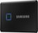 Left Zoom. Samsung - T7 Touch 1TB External USB 3.2 Gen 2 Portable SSD with Hardware Encryption - Black.