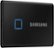 Angle Zoom. Samsung - T7 Touch 500GB External USB 3.2 Gen 2 Portable SSD with Hardware Encryption - Black.