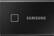 Front. Samsung - T7 Touch 500GB External USB 3.2 Gen 2 Portable SSD with Hardware Encryption - Black.