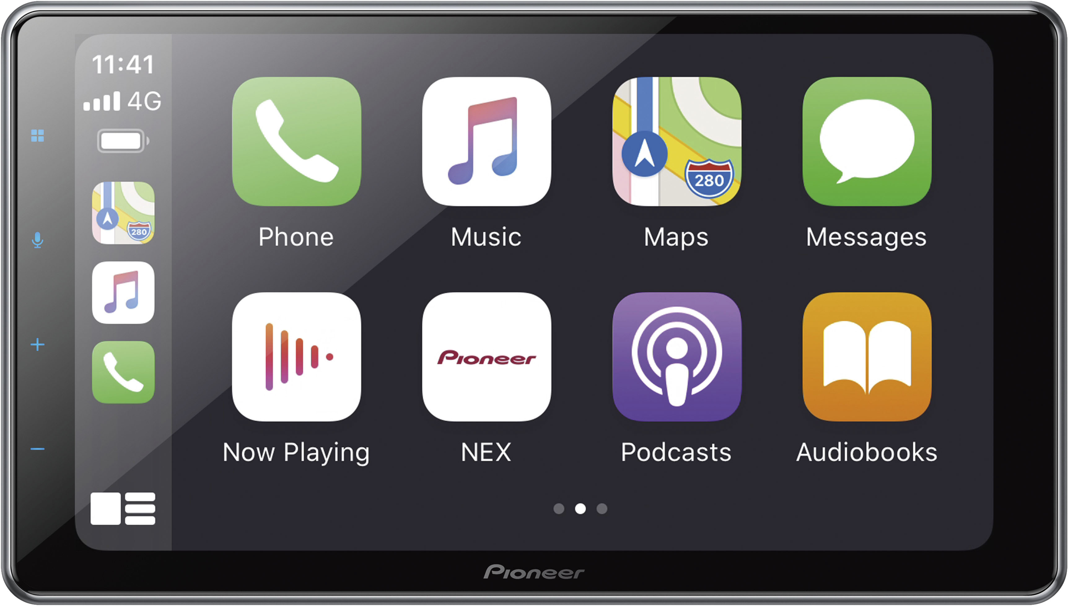 Pioneer - 9" - Amazon Alexa Built-in, Android Auto™, Apple CarPlay®,  Bluetooth® - Floating Type Multimedia Receiver. - Black