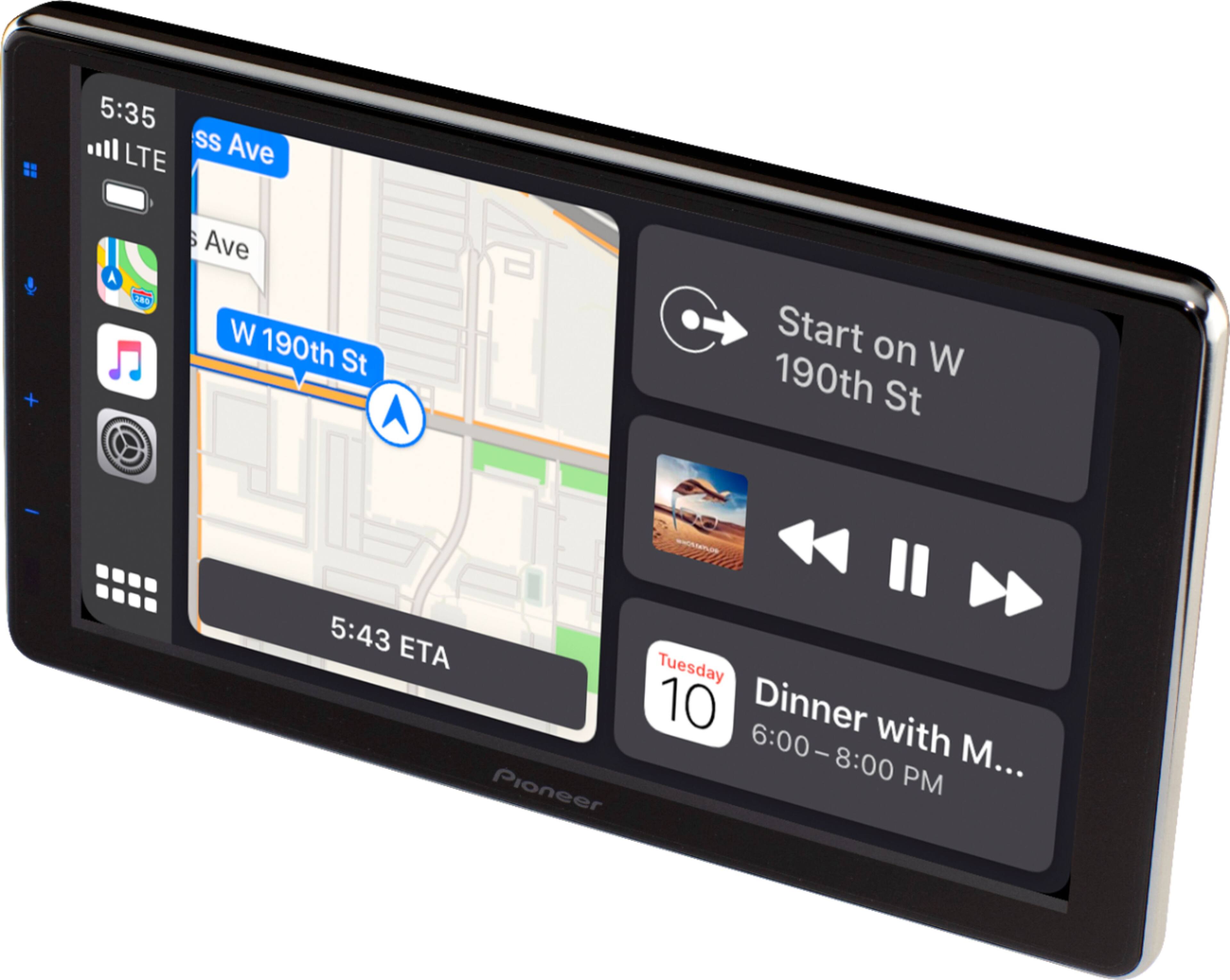 Left Zoom. Pioneer - 9" Amazon Alexa and Wireless Android Auto™/Apple CarPlay® Bluetooth® Floating Multimedia Receiver - Black.