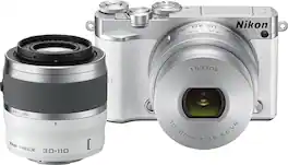 Nikon - J5 Mirrorless Camera with NIKKOR 10-30mm PD-ZOOM and 30-110mm Lenses - White
