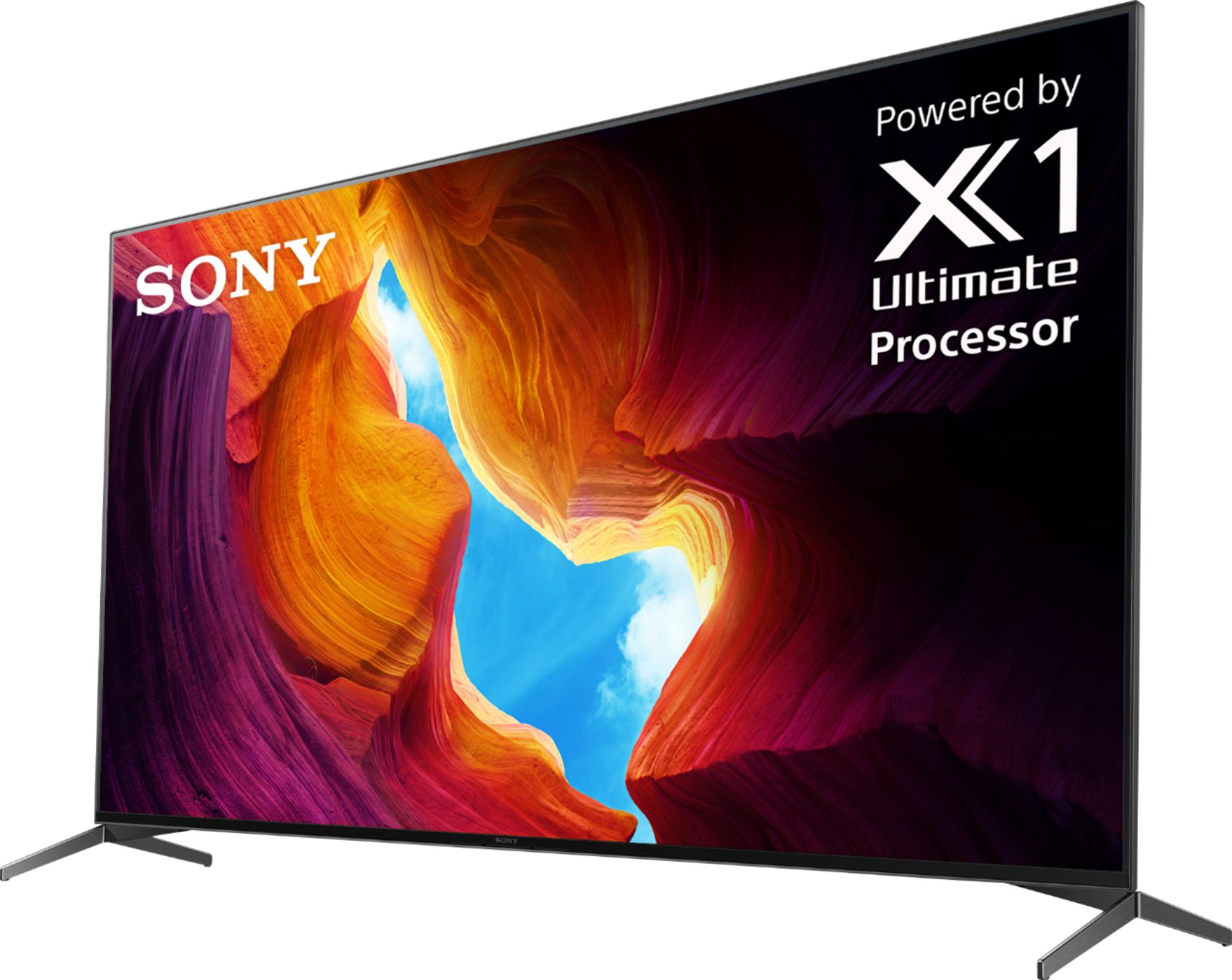 Left View: Sony - 55" Class X950H Series LED 4K UHD Smart Android TV