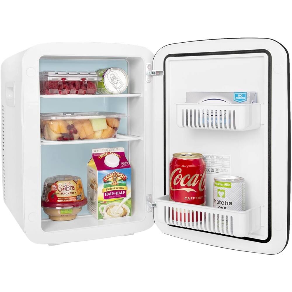 Left. Cooluli - Classic 0.5 Cu. Ft. Mini Fridge - White.