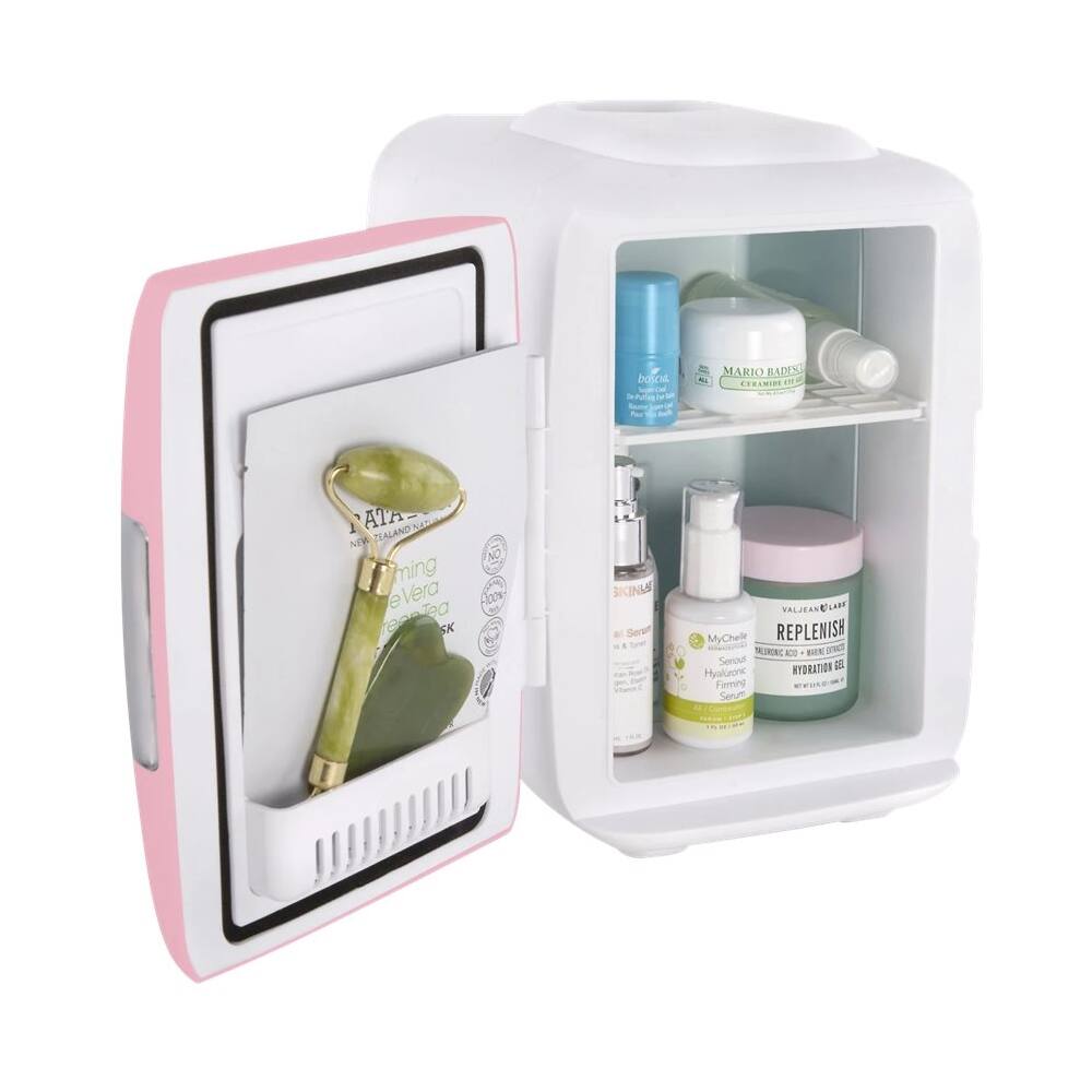 Left. Cooluli - Classic 0.1 Cu. Ft. Mini Fridge - Pink.