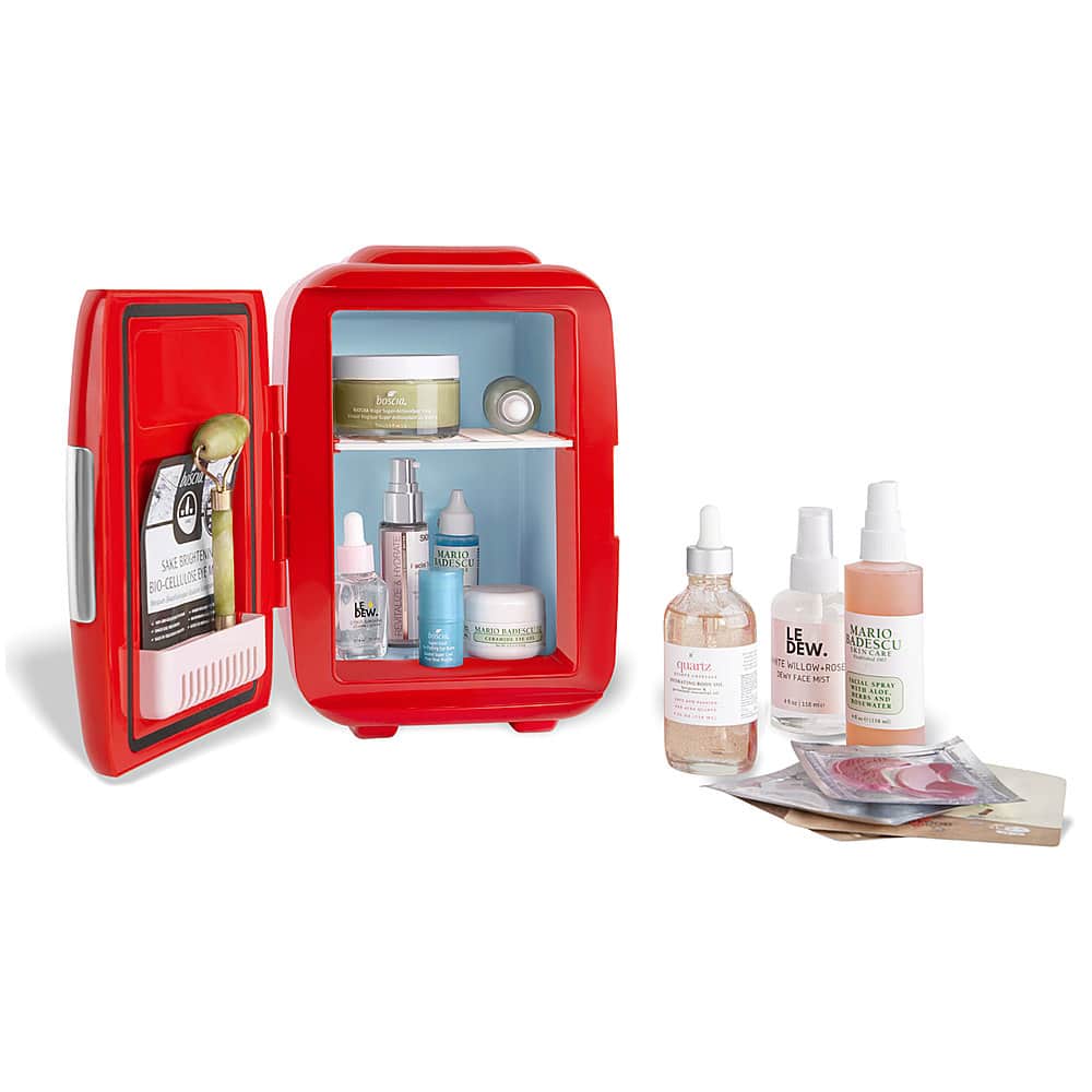 Angle. Cooluli - Classic 0.1 Cu. Ft. Mini Fridge - Red.