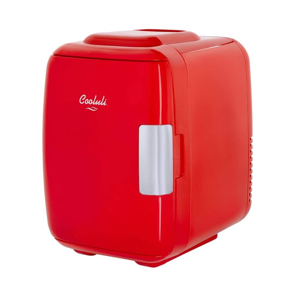 Cooluli - Classic 0.1 Cu. Ft. Mini Fridge - Red - Front_Zoom
