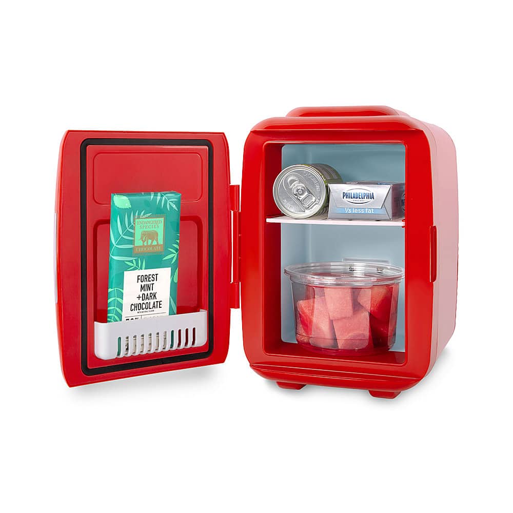 Alt View 11. Cooluli - Classic 0.1 Cu. Ft. Mini Fridge - Red.