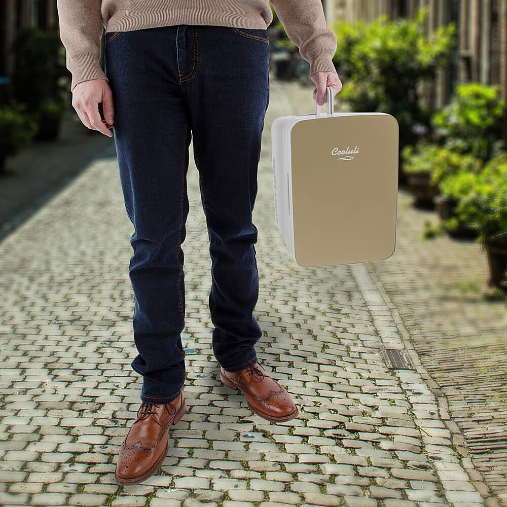 Alt View 14. Cooluli - Infinity 0.4 Cu. Ft. Mini Fridge - Gold.