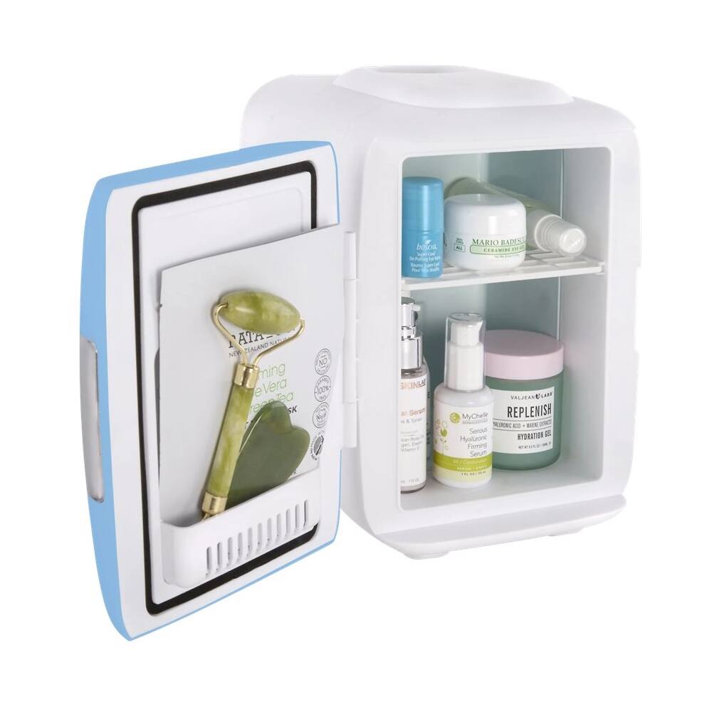 Left. Cooluli - Classic 0.1 Cu. Ft. Mini Fridge - Blue.