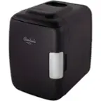 Front. Cooluli - Classic 0.1 Cu. Ft. Mini Fridge - Black.