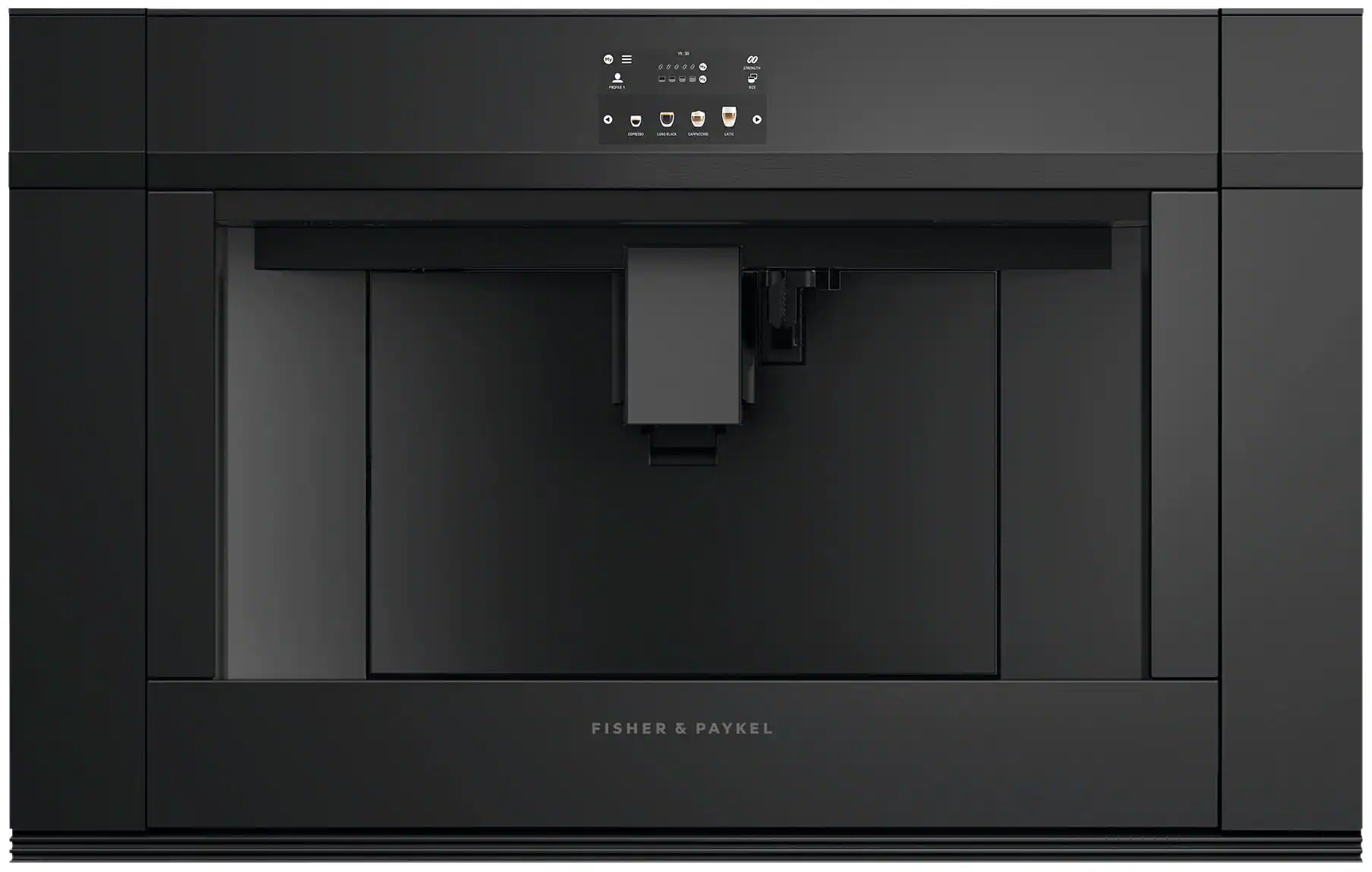 Front. Fisher & Paykel - Single Serve Coffee Maker with Cappuccinatore - Black.