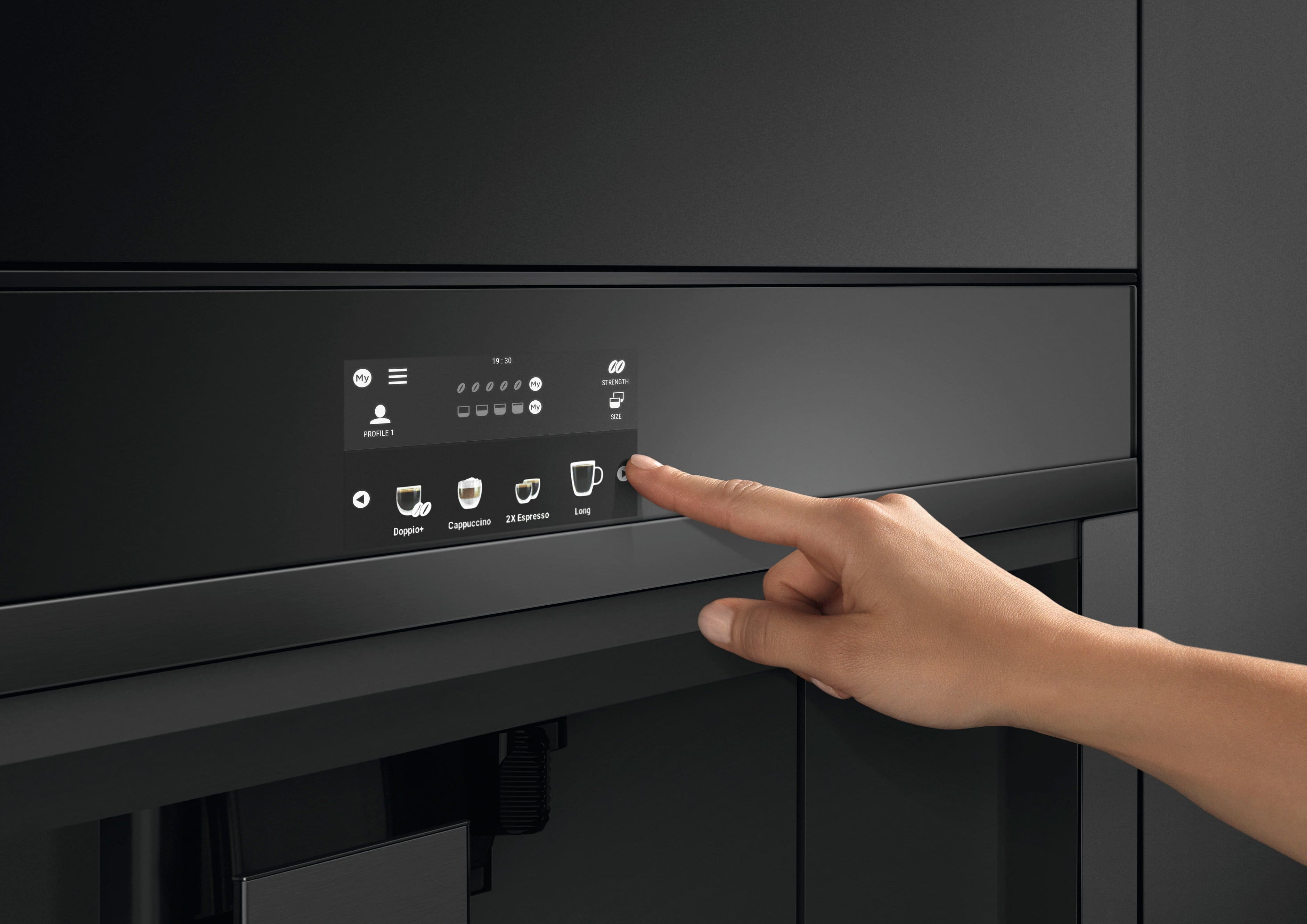 Alt View 13. Fisher & Paykel - Single Serve Coffee Maker with Cappuccinatore - Black.