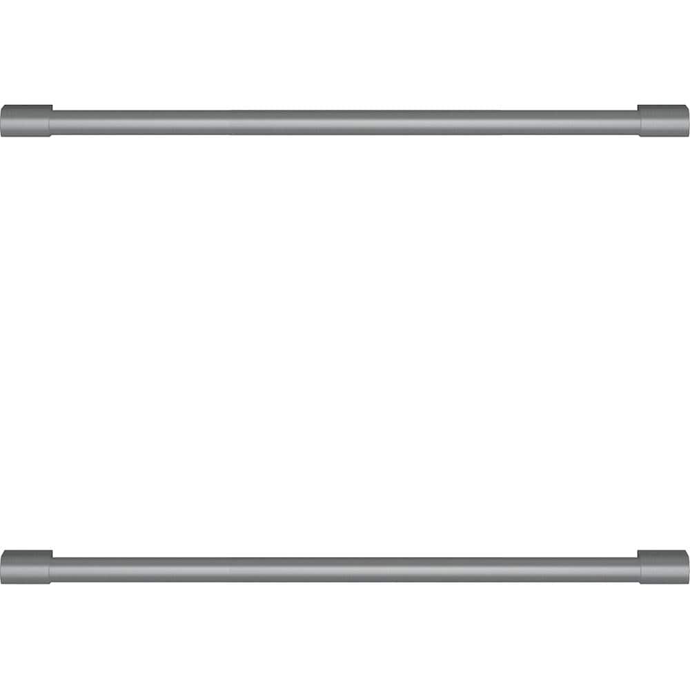 Front. Monogram - Statement Handle Kit for Select Monogram Undercounter Refrigerators - Silver.