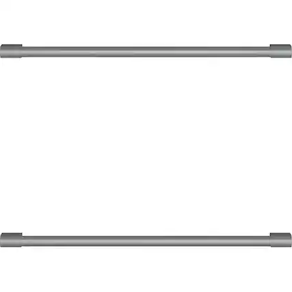 Front. Monogram - Statement Handle Kit for Select Monogram Undercounter Refrigerators - Silver.