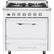 Front. Viking - Tuscany 3.8 Cu. Ft. Freestanding Dual Fuel True Convection Range - Antique White.
