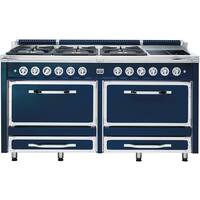 Viking - Tuscany Freestanding Double Oven Dual Fuel True Convection Range - Dark Blue - Front_Zoom