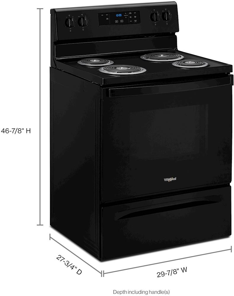 Whirlpool 4.8 Cu. Ft. Freestanding Electric Range with Keep Warm Setting  Stainless Steel WFC150M0JS - Best Buy