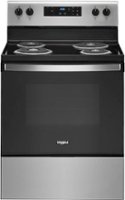 Whirlpool - 4.8 Cu. Ft. Freestanding Electric Range with Keep Warm Setting - Stainless Steel - Front_Zoom