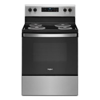Whirlpool - 4.8 Cu. Ft. Freestanding Electric Range with Keep Warm Setting - Stainless steel - Front_Zoom