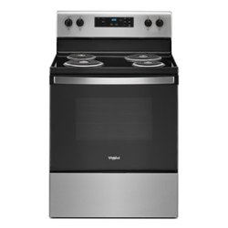 Whirlpool - 4.8 Cu. Ft. Freestanding Electric Range with Keep Warm Setting - Stainless steel - Front_Zoom