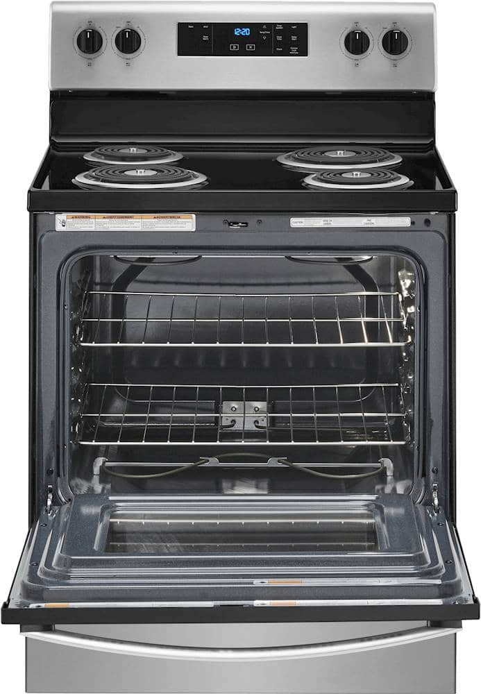 Whirlpool 4.8 Cu. Ft. Freestanding Electric Range with Keep Warm Setting  Stainless Steel WFC150M0JS - Best Buy