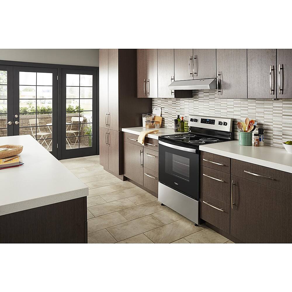 Alt View 13. Whirlpool - 4.8 Cu. Ft. Freestanding Electric Range with Keep Warm Setting - Stainless Steel.