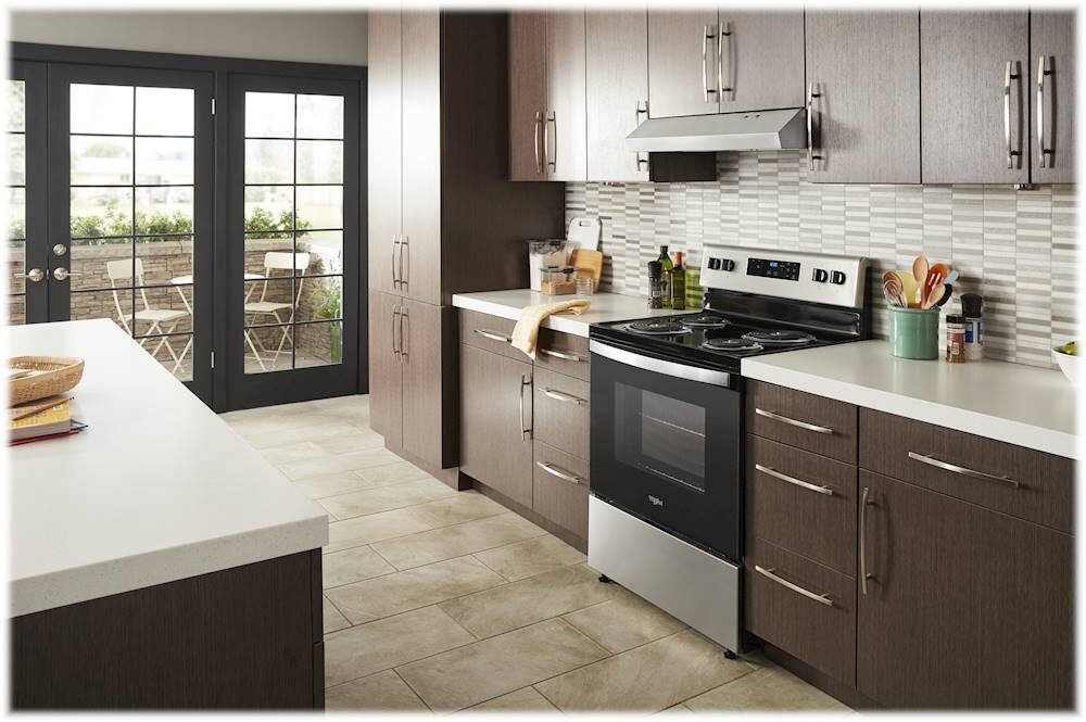 Alt View 14. Whirlpool - 4.8 Cu. Ft. Freestanding Electric Range with Keep Warm Setting - Stainless Steel.