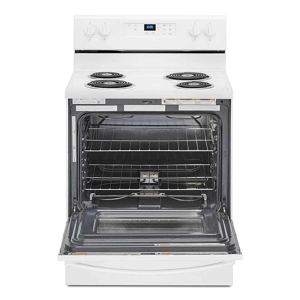 Angle. Whirlpool - 4.8 Cu. Ft. Freestanding Electric Range with Keep Warm Setting - White.