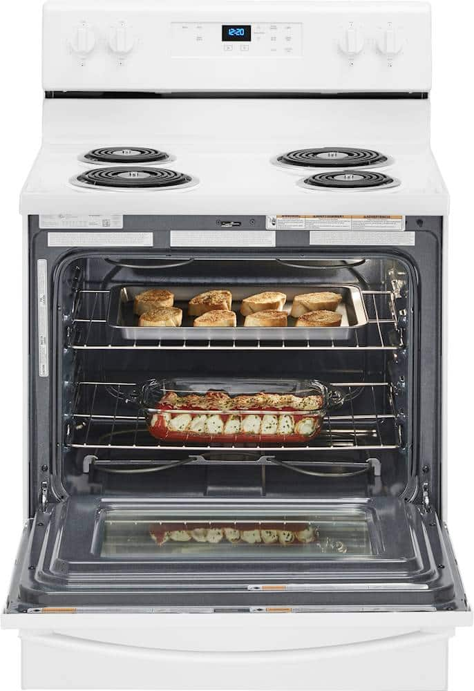 Whirlpool 4.8 Cu. Ft. Freestanding Electric Range with Keep Warm Setting  Stainless Steel WFC150M0JS - Best Buy