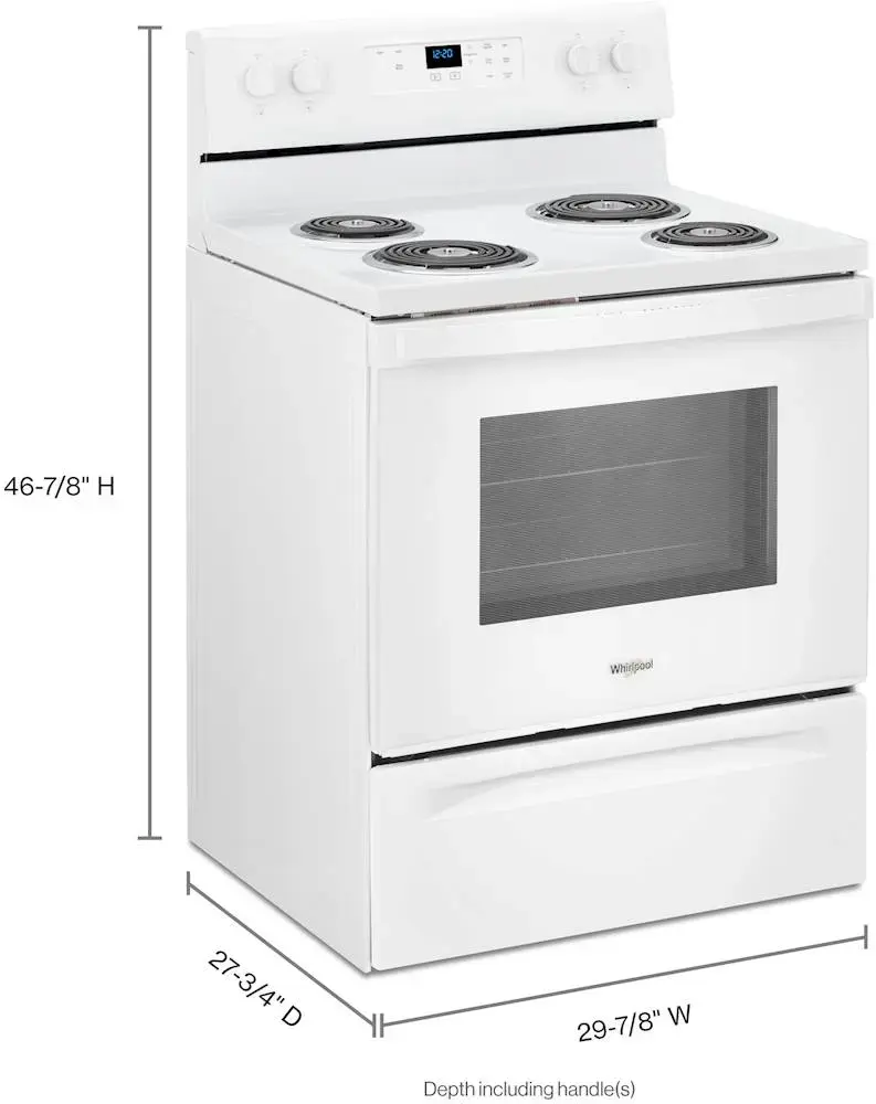 Alt View 16. Whirlpool - 4.8 Cu. Ft. Freestanding Electric Range with Keep Warm Setting - White.