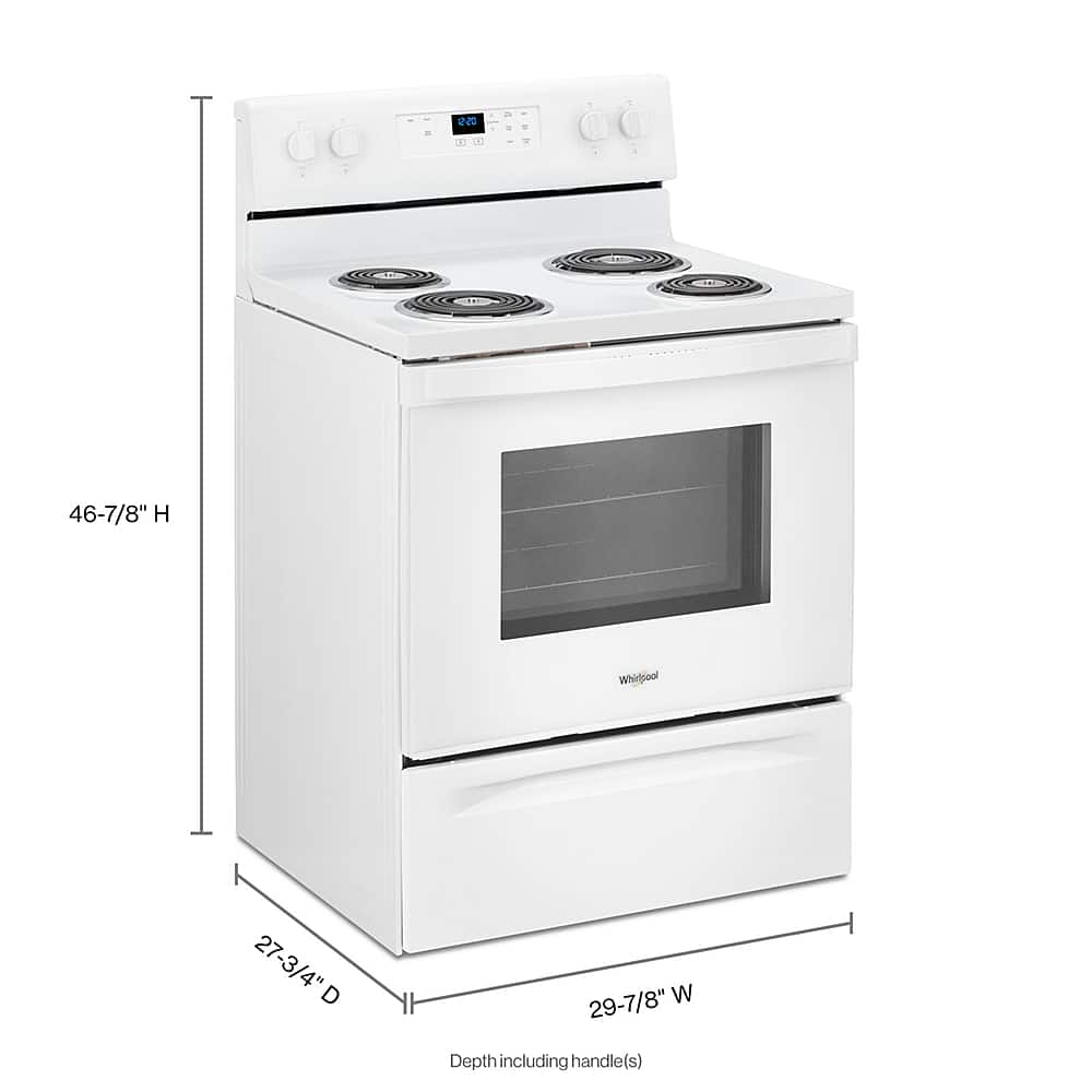 Alt View 1. Whirlpool - 4.8 Cu. Ft. Freestanding Electric Range with Keep Warm Setting - White.
