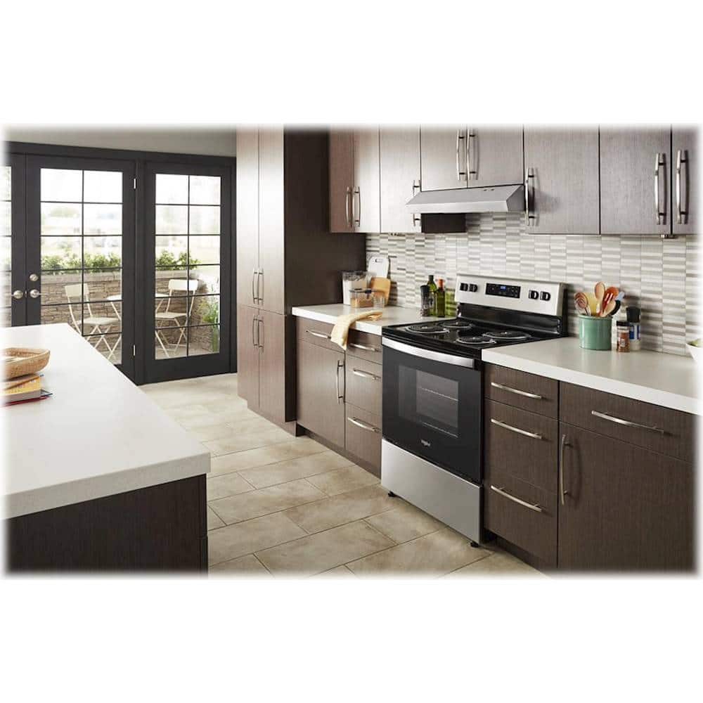 Alt View 15. Whirlpool - 4.8 Cu. Ft. Freestanding Electric Range with Self-Cleaning and Keep Warm Setting - Stainless Steel.