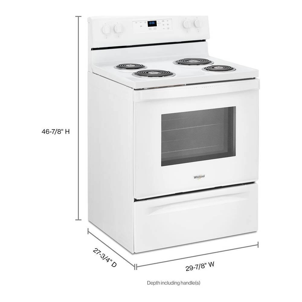Alt View 15. Whirlpool - 4.3 Cu. Ft. Freestanding Electric Range with Self-Cleaning and Keep Warm Setting - White.