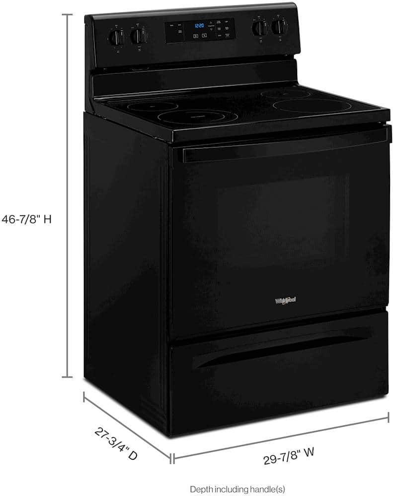 Alt View 18. Whirlpool - 5.3 Cu. Ft. Freestanding Electric Range with Keep Warm Setting - Black.