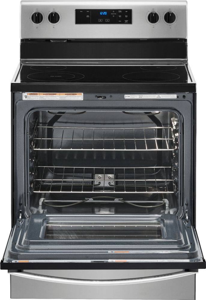 Alt View 11. Whirlpool - 5.3 Cu. Ft. Freestanding Electric Range with Keep Warm Setting - Stainless Steel.