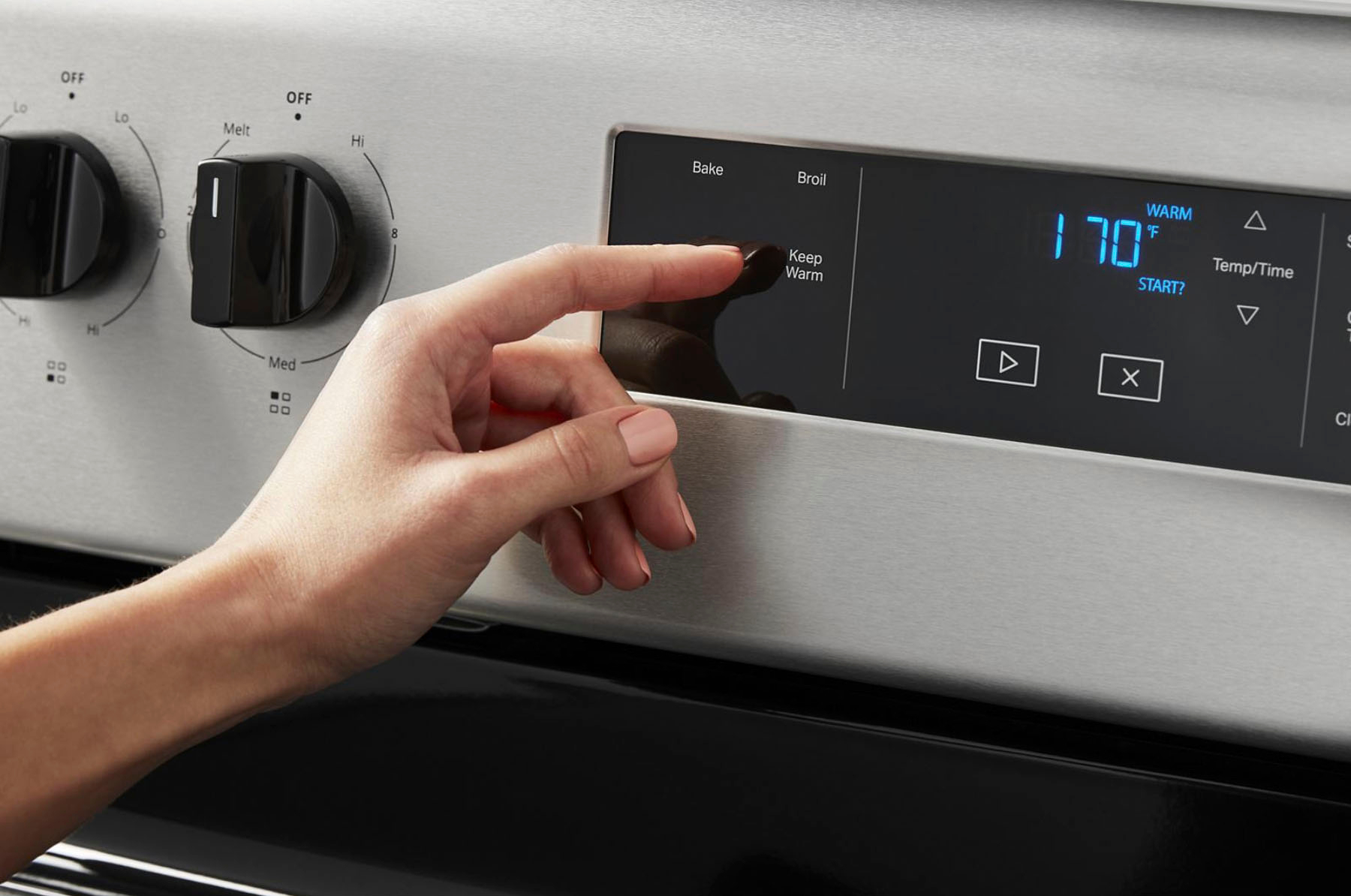 Alt View 14. Whirlpool - 5.3 Cu. Ft. Freestanding Electric Range with Keep Warm Setting - Stainless Steel.