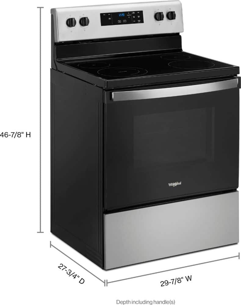 Alt View 15. Whirlpool - 5.3 Cu. Ft. Freestanding Electric Range with Keep Warm Setting - Stainless Steel.