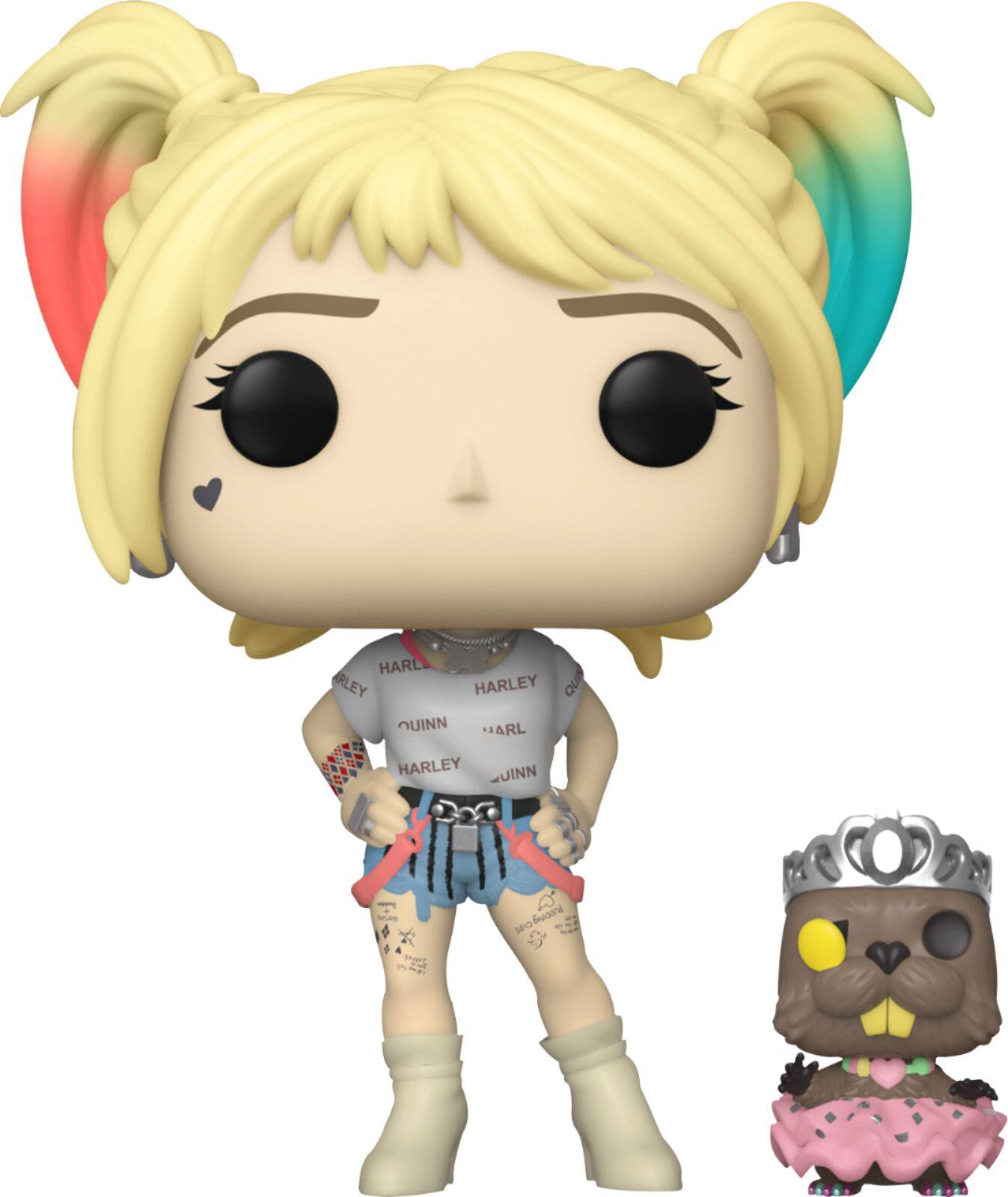 Front. Funko - POP! Heroes: Birds of Prey - Harley Quinn with Beaver - Multi.