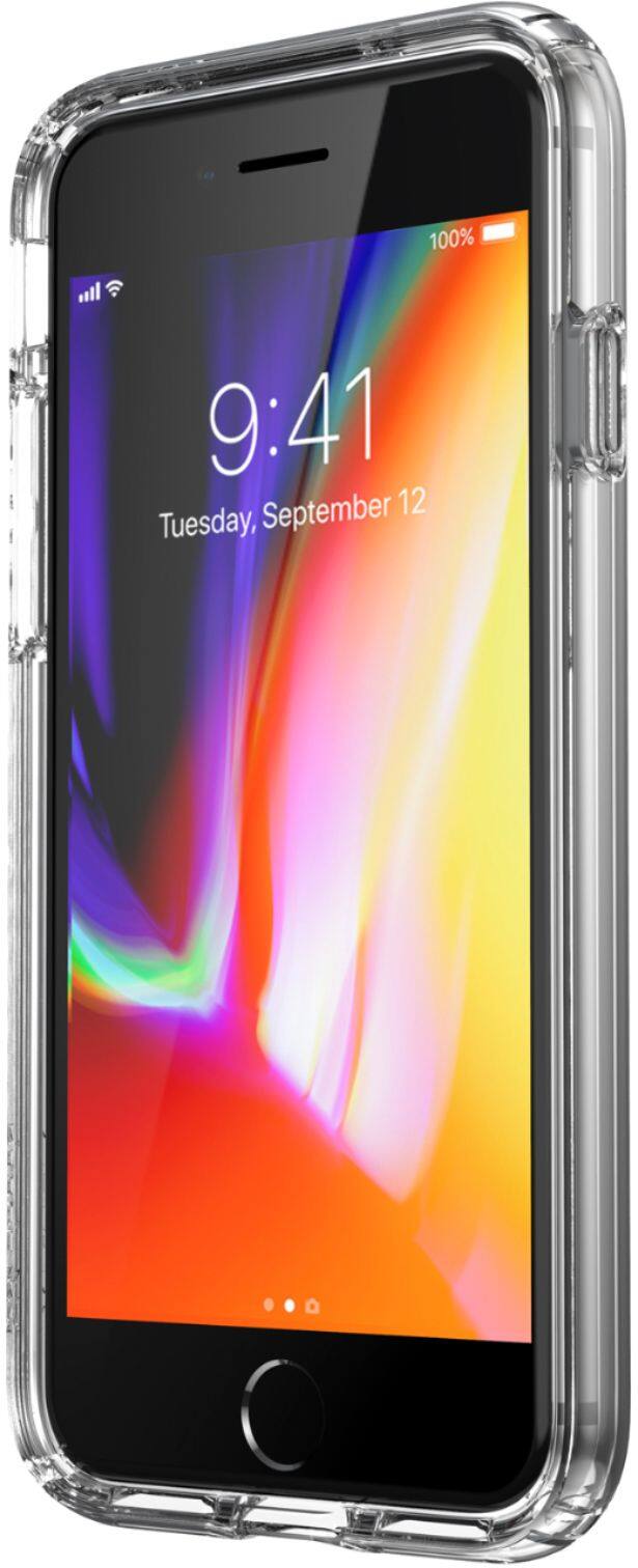 Alt View 2. Speck - Presidio Pro Case for Apple® iPhone® 6, 6s, 7, 8 and SE (2nd Generation) - Perfect Clear.