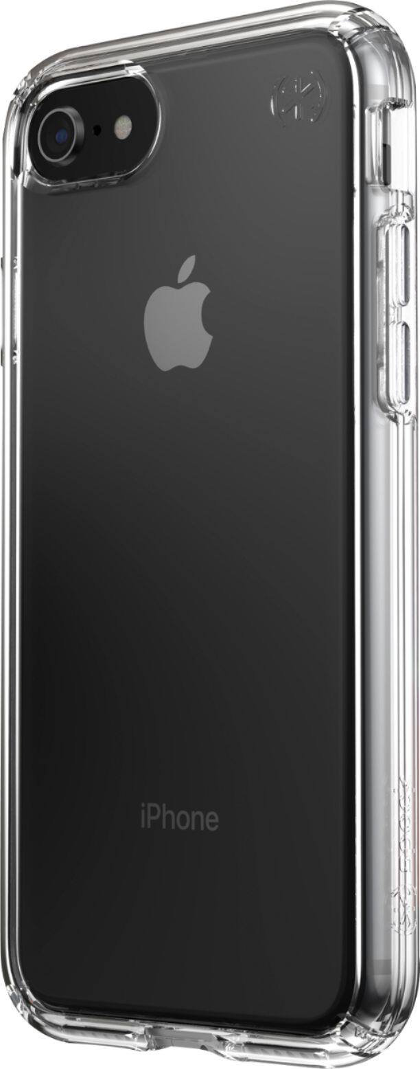 Left. Speck - Presidio Pro Case for Apple® iPhone® 6, 6s, 7, 8 and SE (2nd Generation) - Perfect Clear.