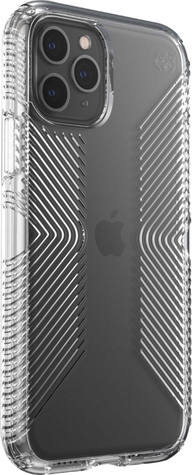 Angle View: Speck - Presidio Perfect Clear + Grip Case for Apple® iPhone® 11 Pro - Clear