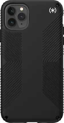 Front. Speck - Presidio 2 Grip Case for Apple® iPhone® 11 Pro Max - Black.