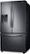 Angle Zoom. Samsung - 27 cu. ft. 3-Door French Door Refrigerator with External Water & Ice Dispenser - Black Stainless Steel.