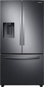 Samsung - 27 Cu. Ft. French Door Refrigerator - Black stainless steel - Front_Standard
