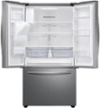 Left Zoom. Samsung - 27 cu. ft. Large Capacity 3-Door French Door Refrigerator with External Water & Ice Dispenser - Stainless steel.