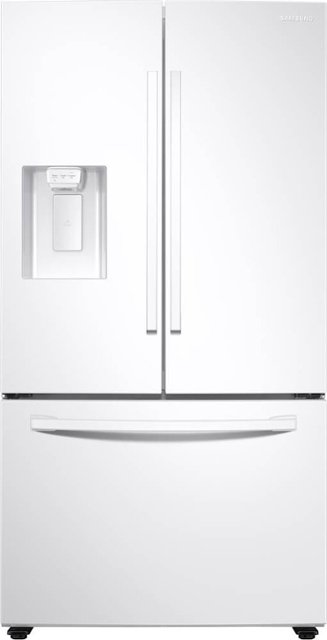 Samsung – 27 cu. ft. Large Capacity 3-Door French Door Refrigerator with External Water & Ice Dispenser – White
